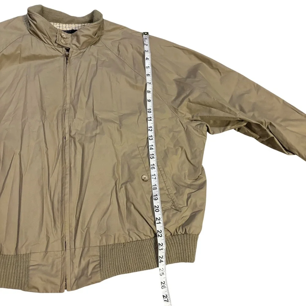 Polo Ralph Lauren Vintage Bedford Twill Jacket Tan Beige Plaid Lined Mens XL USA